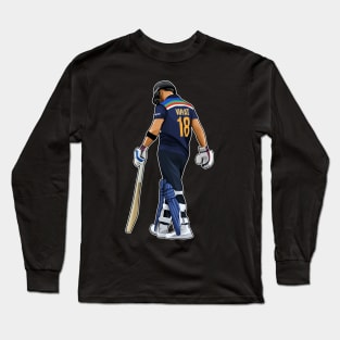 Virat Kohli #18 Walks Back Long Sleeve T-Shirt